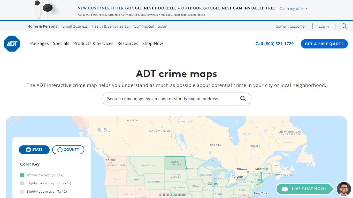 Interactive Crime Maps | ADT Security